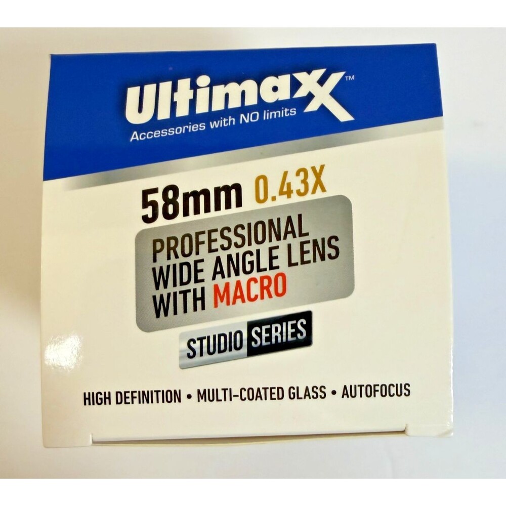 58mm 0.43x Professional HD Wide Angle Lens With Macro For Canon, Nikon+ More NEW